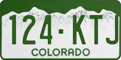 CO license plate 124KTJ