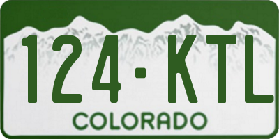 CO license plate 124KTL