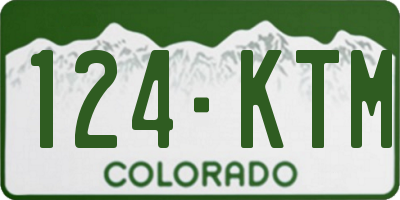 CO license plate 124KTM