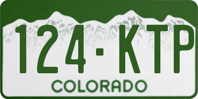 CO license plate 124KTP