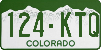 CO license plate 124KTQ