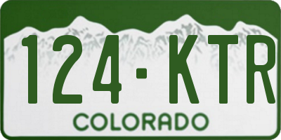 CO license plate 124KTR