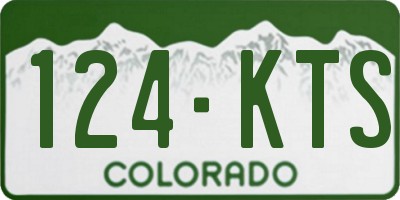 CO license plate 124KTS
