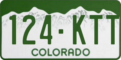 CO license plate 124KTT