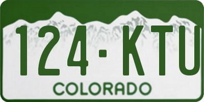 CO license plate 124KTU