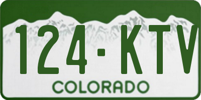 CO license plate 124KTV