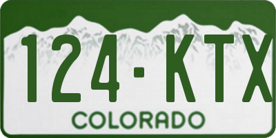 CO license plate 124KTX