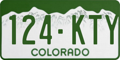 CO license plate 124KTY