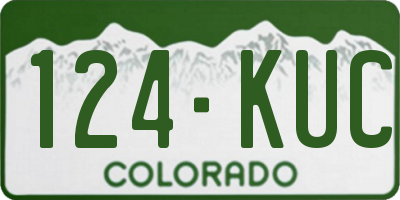 CO license plate 124KUC