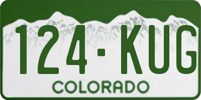 CO license plate 124KUG
