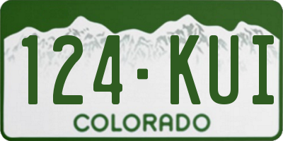 CO license plate 124KUI