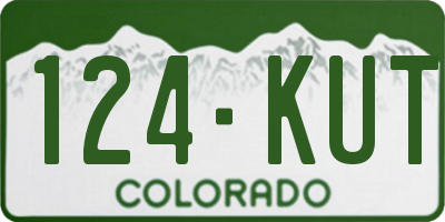 CO license plate 124KUT