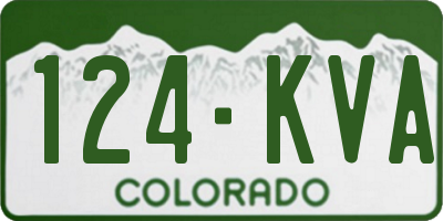 CO license plate 124KVA