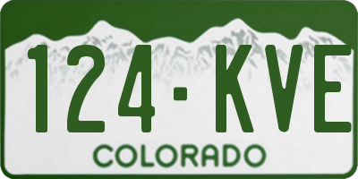 CO license plate 124KVE