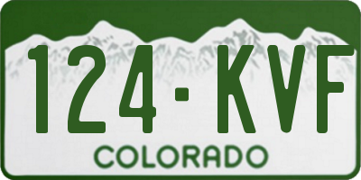 CO license plate 124KVF