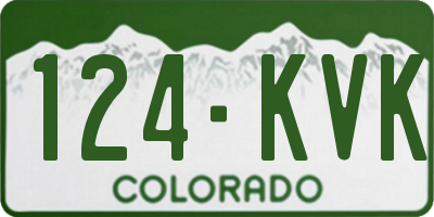 CO license plate 124KVK