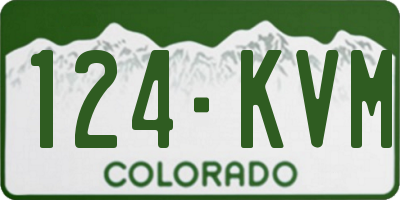CO license plate 124KVM