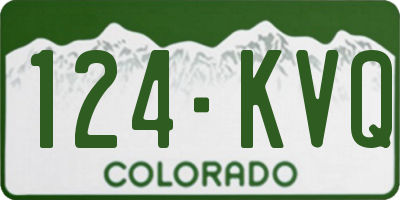 CO license plate 124KVQ