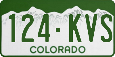 CO license plate 124KVS