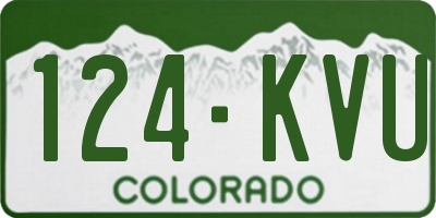 CO license plate 124KVU