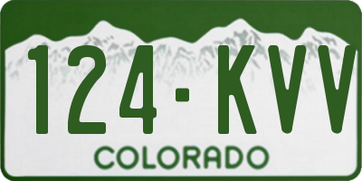 CO license plate 124KVV