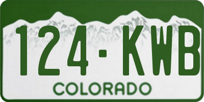 CO license plate 124KWB