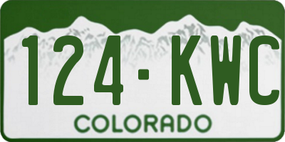 CO license plate 124KWC