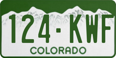CO license plate 124KWF