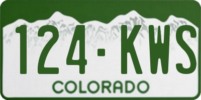 CO license plate 124KWS