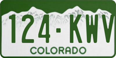 CO license plate 124KWV