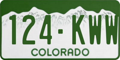 CO license plate 124KWW