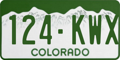 CO license plate 124KWX