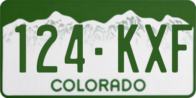 CO license plate 124KXF