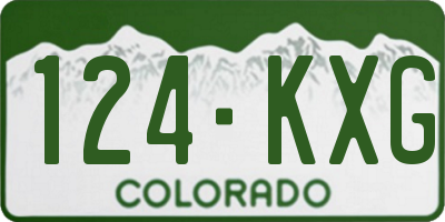CO license plate 124KXG