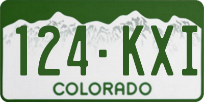 CO license plate 124KXI