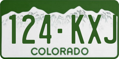 CO license plate 124KXJ