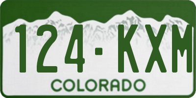 CO license plate 124KXM