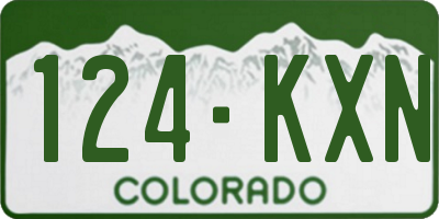 CO license plate 124KXN