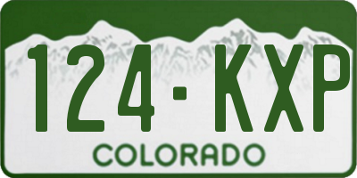 CO license plate 124KXP