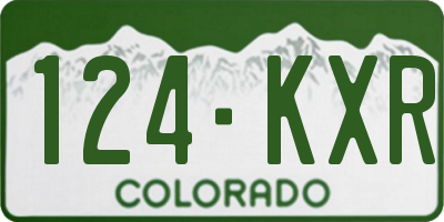 CO license plate 124KXR