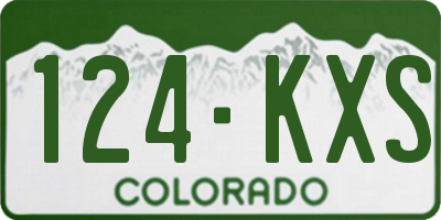 CO license plate 124KXS