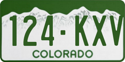 CO license plate 124KXV