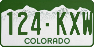 CO license plate 124KXW