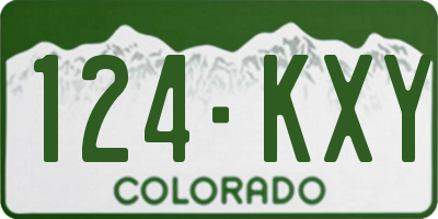 CO license plate 124KXY