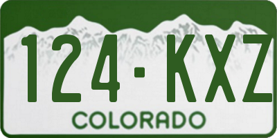 CO license plate 124KXZ