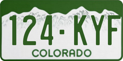 CO license plate 124KYF