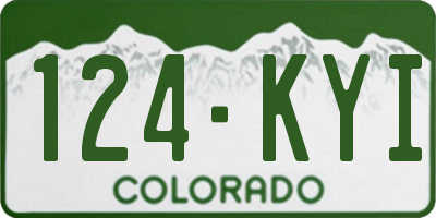 CO license plate 124KYI