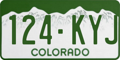 CO license plate 124KYJ