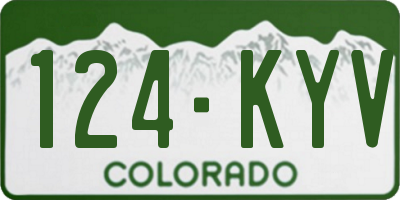 CO license plate 124KYV