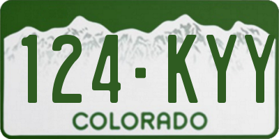 CO license plate 124KYY